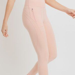 Side Zippered Pocket Highwaist Leggings